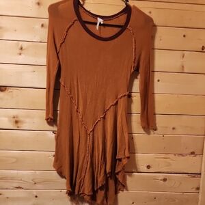 Womens Free People Brown Weekends Layering Tops Size Small